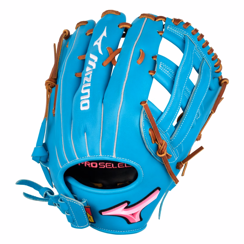GPSF-72D Pro Select FP, Premium Outfielder Fastpitch Glove, 12.5", Deep Pocket, H Web, Sky Blue, Qu