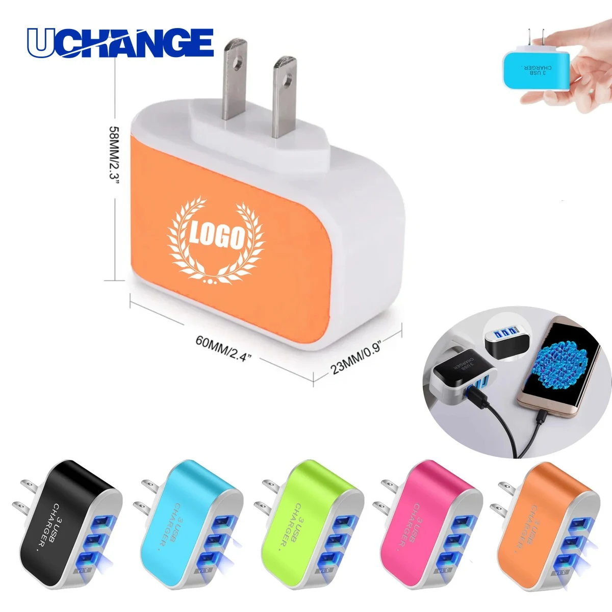 3-Port USB Fast Charger Adapter for Daily Use 1