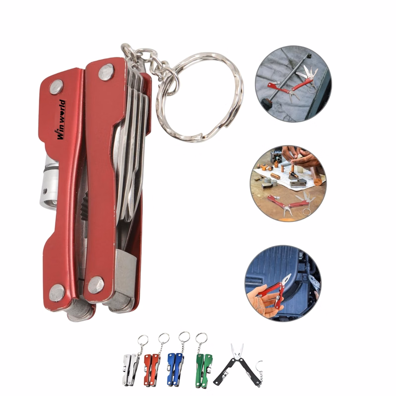 Stainless Steel Multi-Tool Folding Pliers with Mini Flashlight
