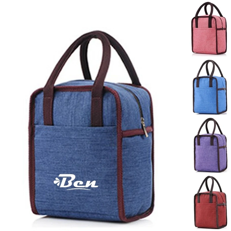 Oxford Handheld Insulated Bag w/ Front Pocket 1