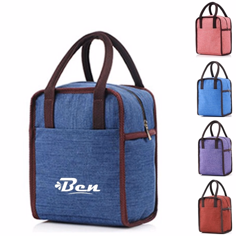 Oxford Handheld Insulated Bag w/ Front Pocket