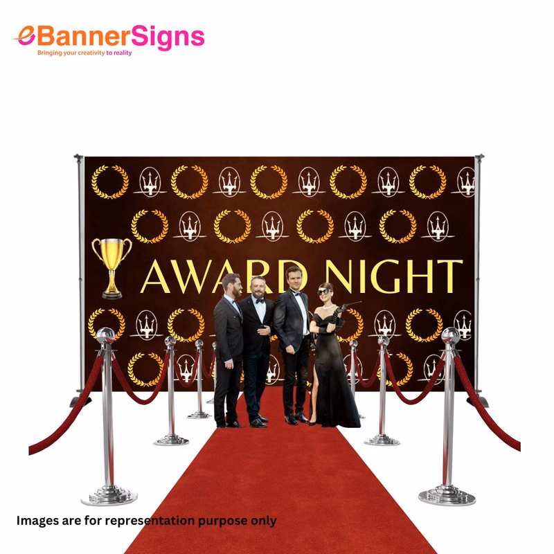  Step & Repeat Straight Pillow Case Backdrop (Graphics + Hardware) 