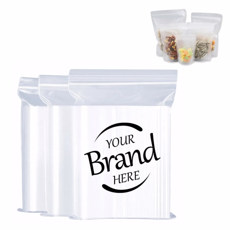 Matte Clear Zipper Resealable Food Bags