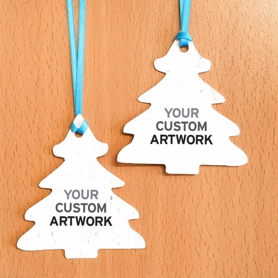Double-Sided Rounded Evergreen Ornaments