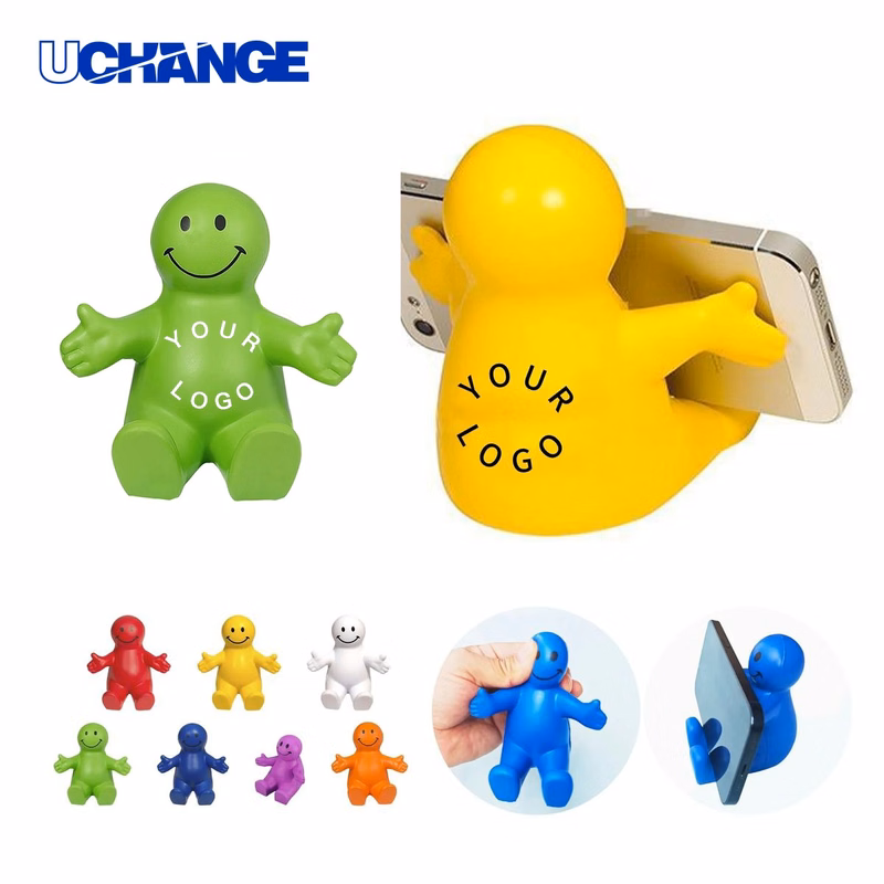 Smiley Face Phone Holder Desk Stand with Custom Print
