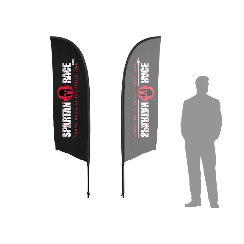 8ft Single Sided Printed Sun Blade Flag w/ Pole 1