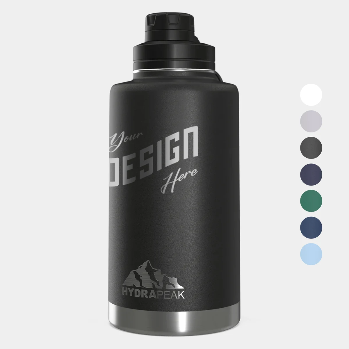 50 oz Hydrapeak® Stainless Steel Insulated Water Bottle With Chug Lid, custom water bottle with logo imprint 1