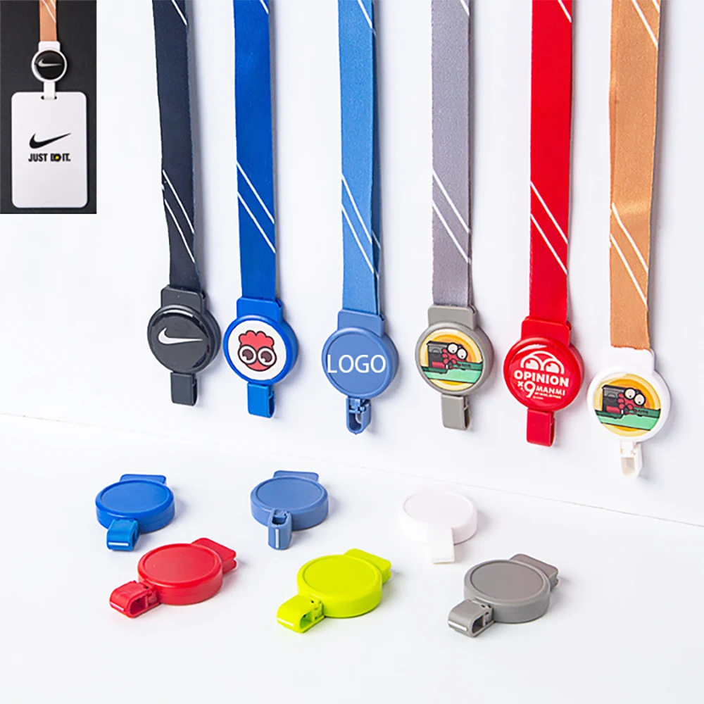 Concaved Lanyard Round Badge Reel Plastic Clip 1