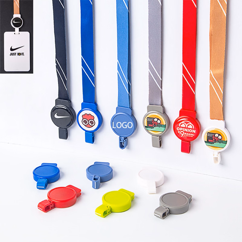 Concaved Lanyard Round Badge Reel Plastic Clip