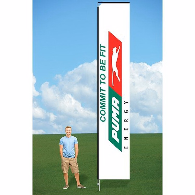 14ft Advertising Flag with Ground Stake-single