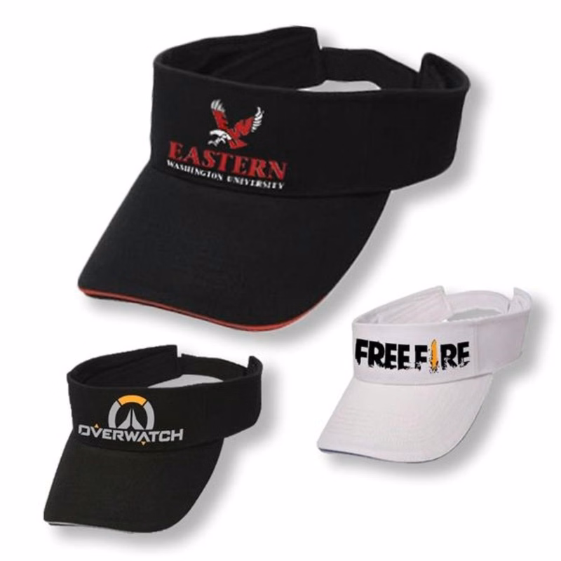 Classic Sandwich Visor w/ Custom Imprint Brushed Cotton Cap