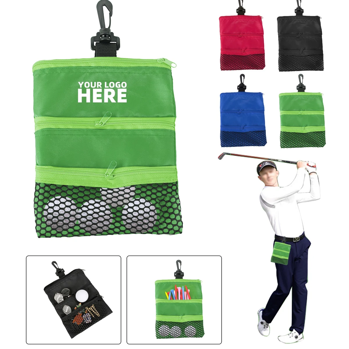 Golf Pouch Bag With Clip 1
