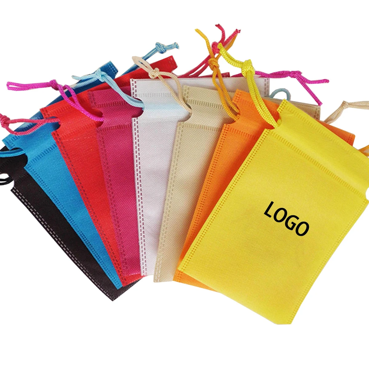 Non-Woven Drawstring Bags Poly Goodie Treat Bag 1