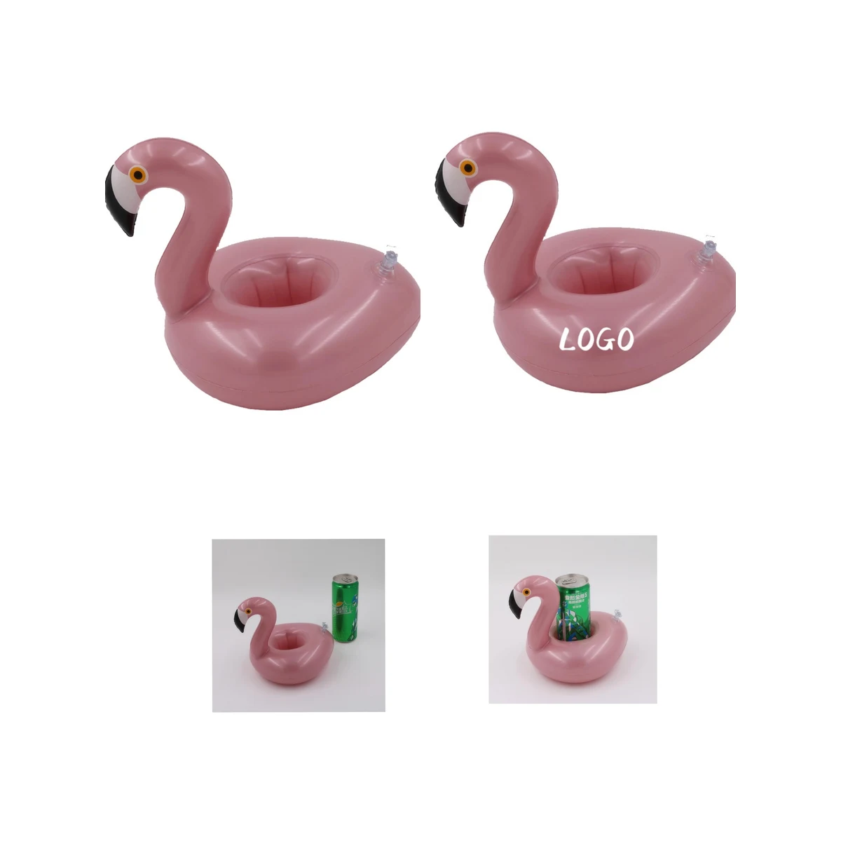 PVC Inflatable Floating Flamingo Cup Holder 1