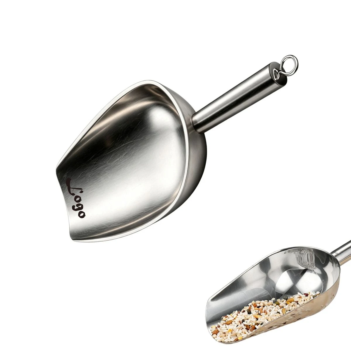 12 Oz 304 Food?Grade Stainless Steel Ice Scoop 1