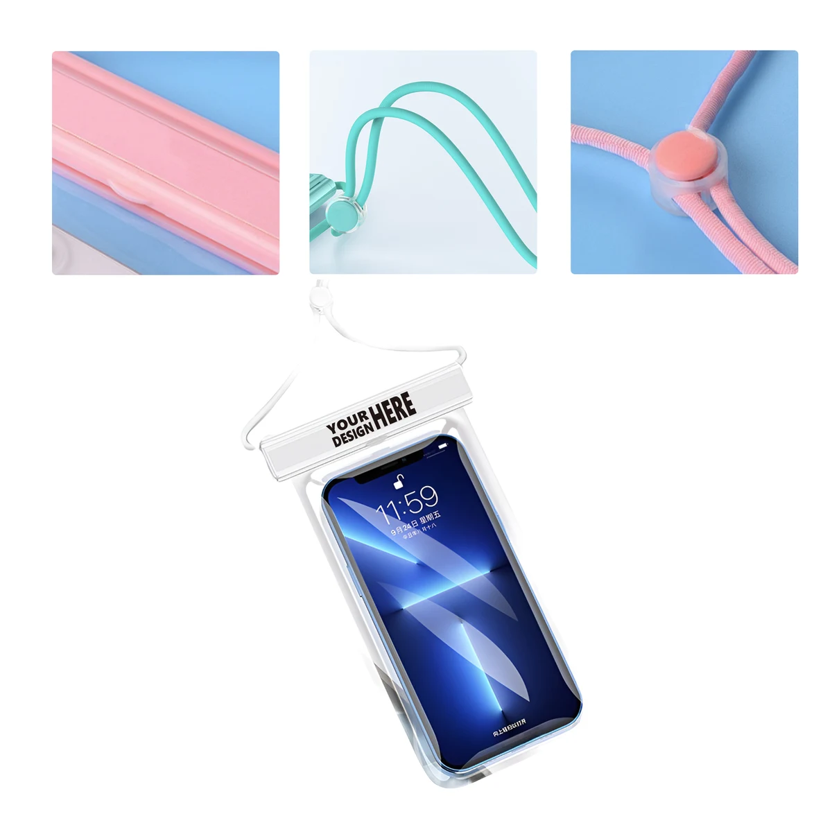 MOQ50 Custom Swimming Diving Phone Waterproof Pouch 1