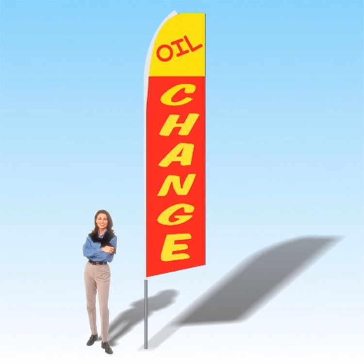 15FT Oil Change Advertising Banner Flag