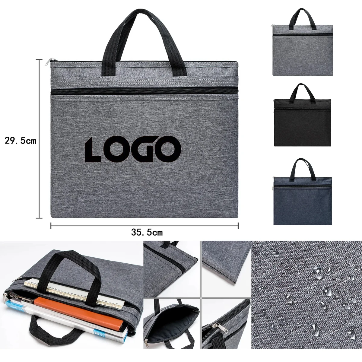 Briefcase Laptop Canvas Document Bag 1
