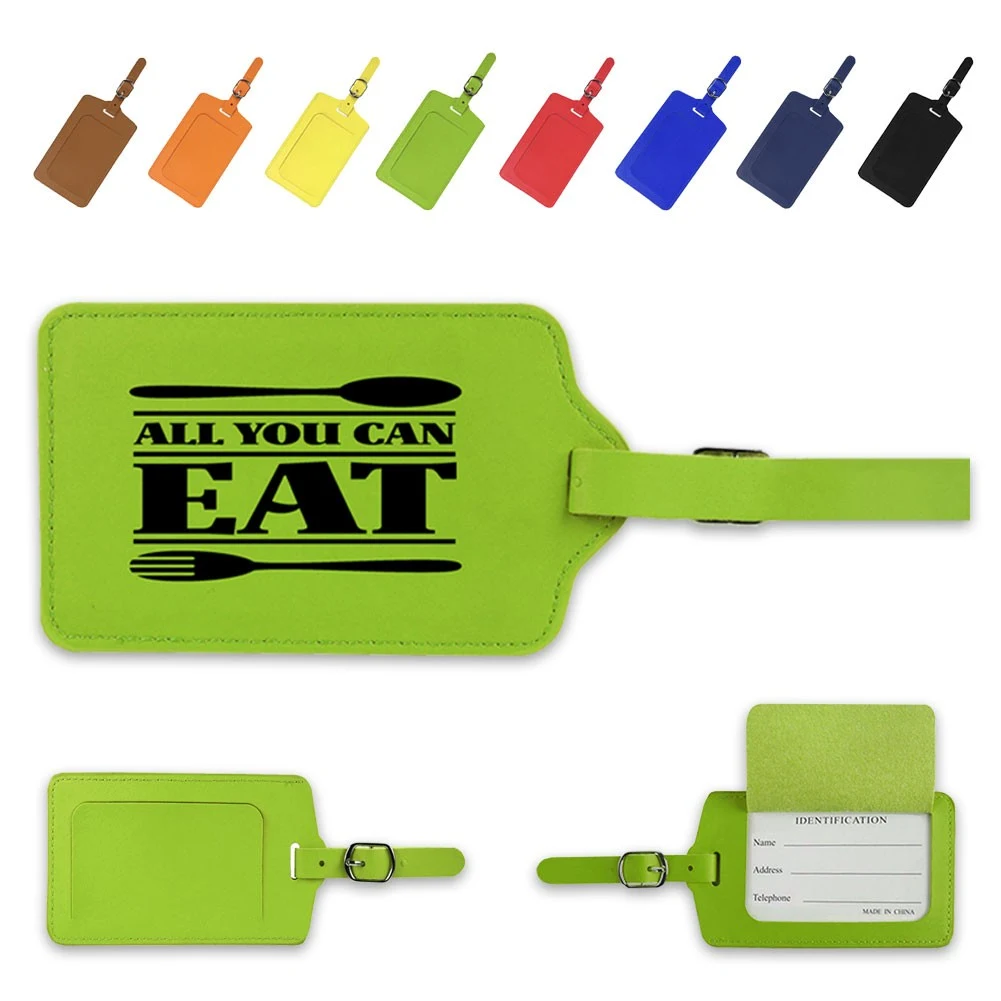 Pu Leather Flip Open Luggage Tag 1