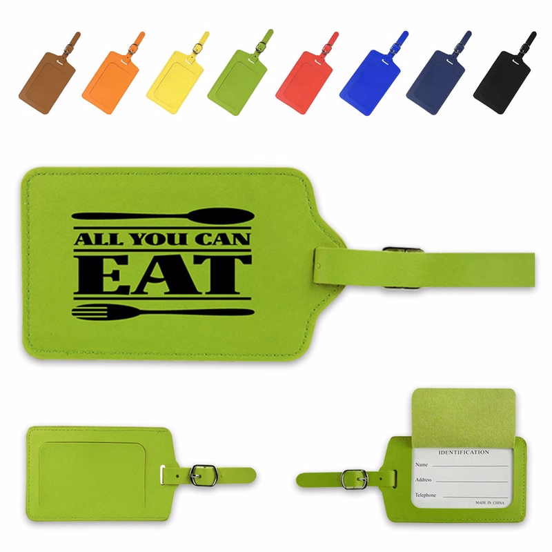 Pu Leather Flip Open Luggage Tag