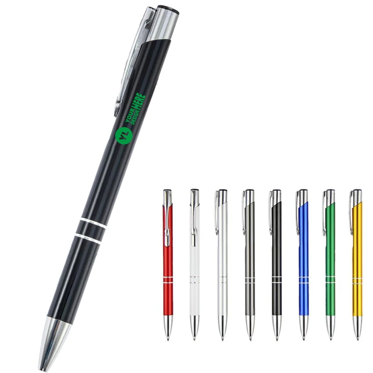 Slant-Tip Aluminum Ballpoint Pen 1