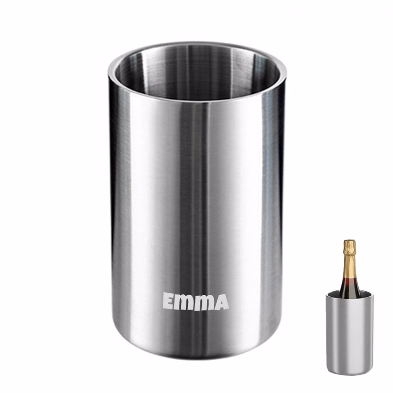 1.6L Stainless Steel Double Wall Wine Chiller Ice Bucket
