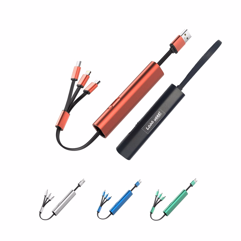 Retractable 3 in 1 Charging Travel Cable Phone Charger