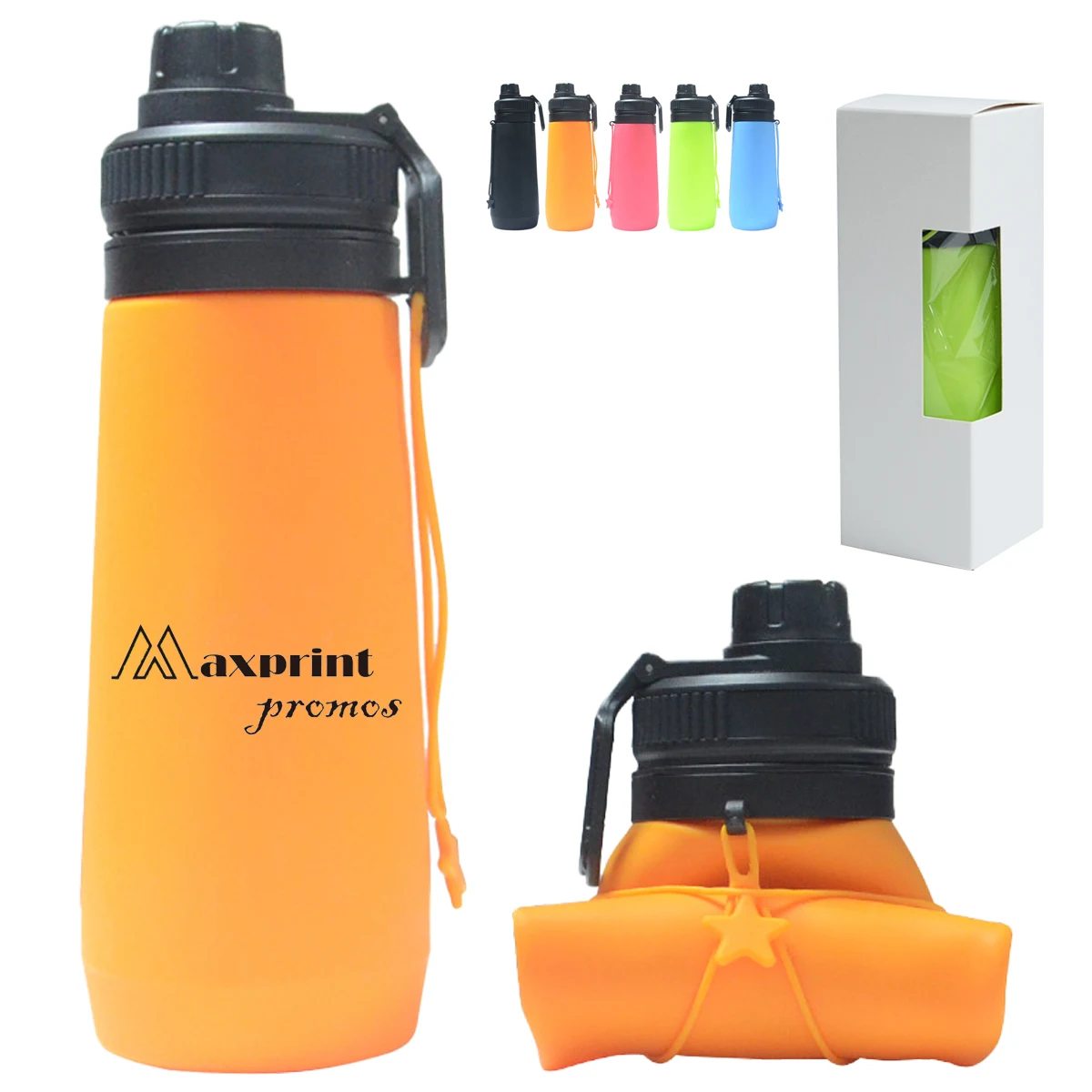 26 Oz Foldable Silicone Water Bottle 1