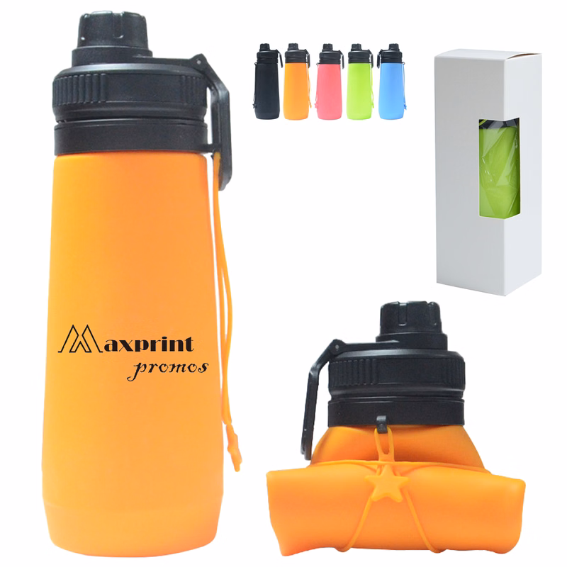 26 Oz Foldable Silicone Water Bottle