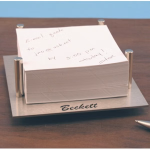 Stainless Steel Cube Holder with Paper CLOSEOUT