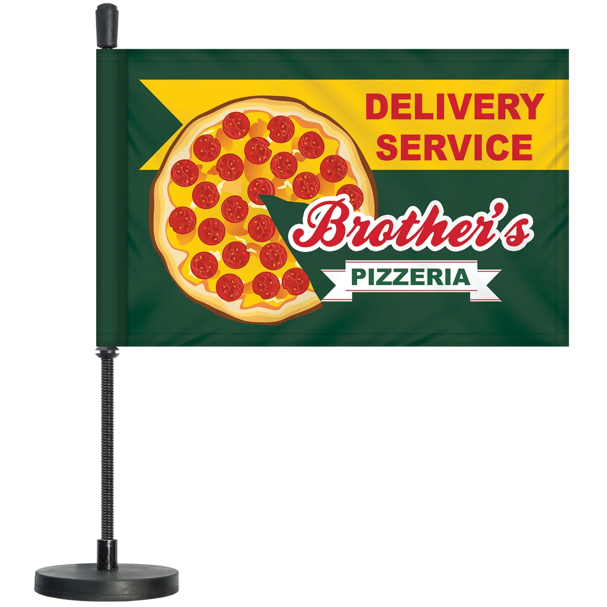 Custom Magnetic Car Flag Kit - Single Reverse 1