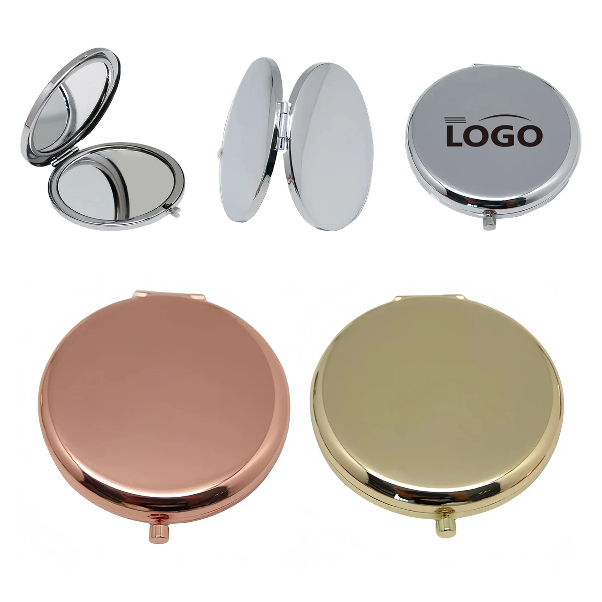 Stainless Steel Dual Sided Magnifying Folding Vanity Mirror 1