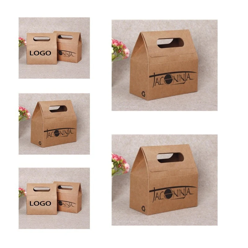 Disposable take out Box with Handle 1
