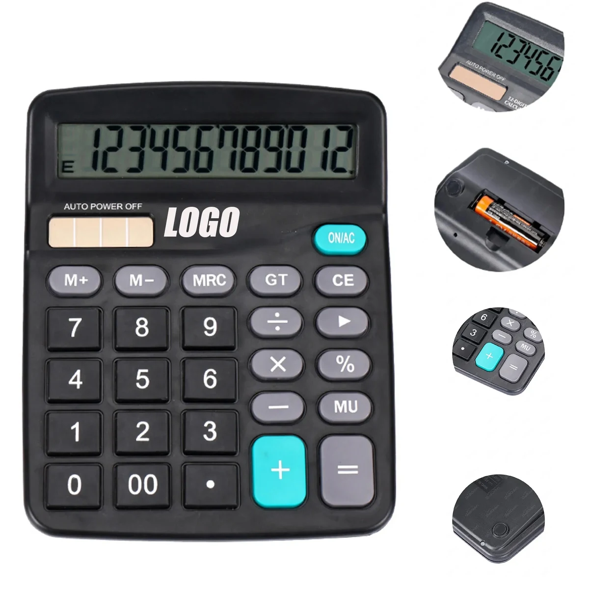 Office Dual Power Calculator 12 Digit Display 1