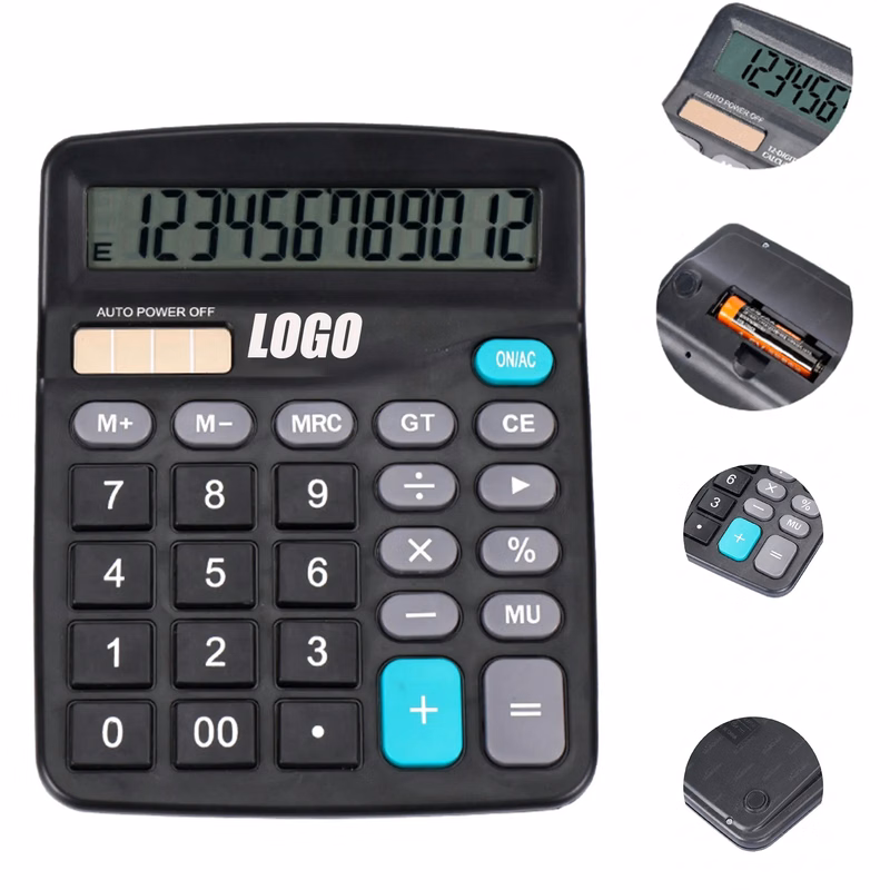 Office Dual Power Calculator 12 Digit Display