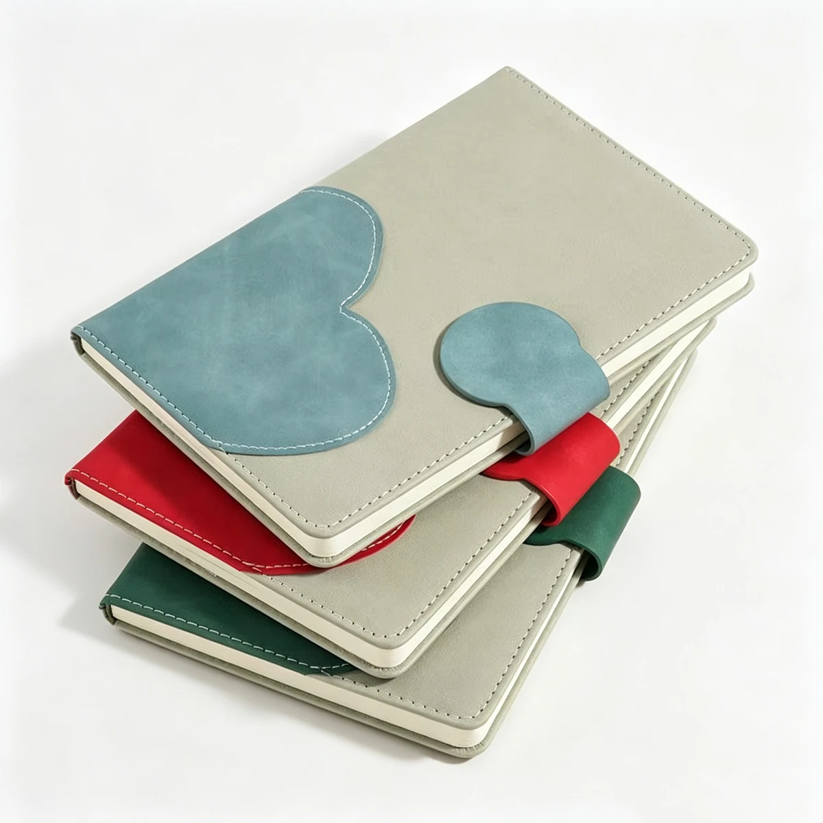 Creative A5 Heart-Buckle Notebook with Magnetic Closure 1