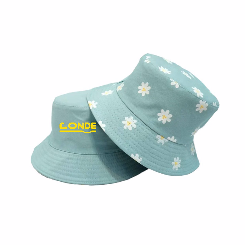 Reversible Cotton Small Flower Pattern Bucket Hat