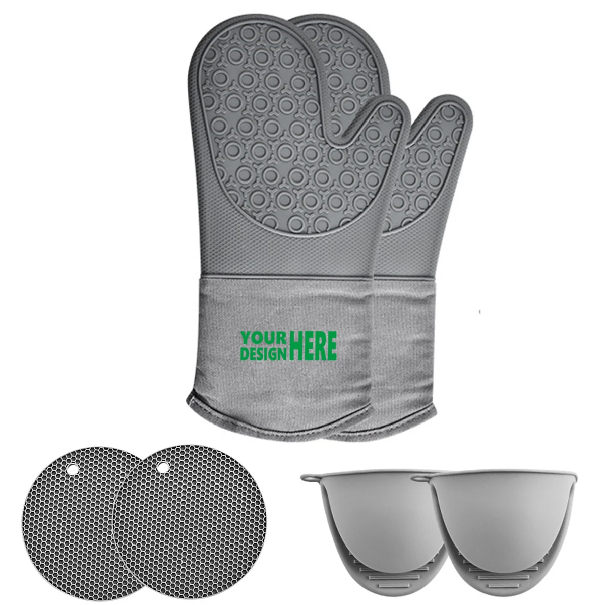 Silicone Cooking Gloves Set - Heat-Resistant & Durable 1