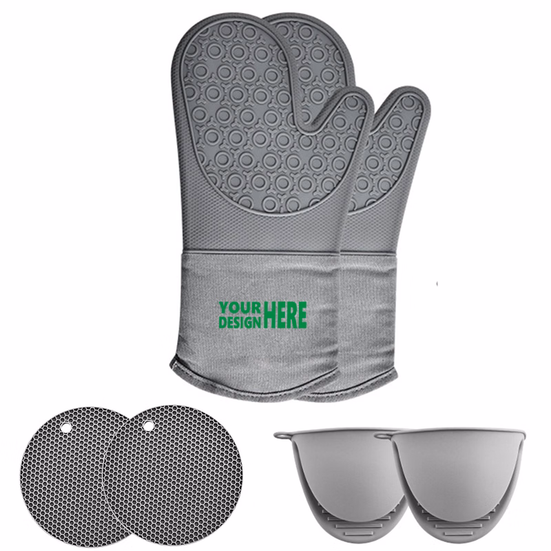 Silicone Cooking Gloves Set - Heat-Resistant & Durable