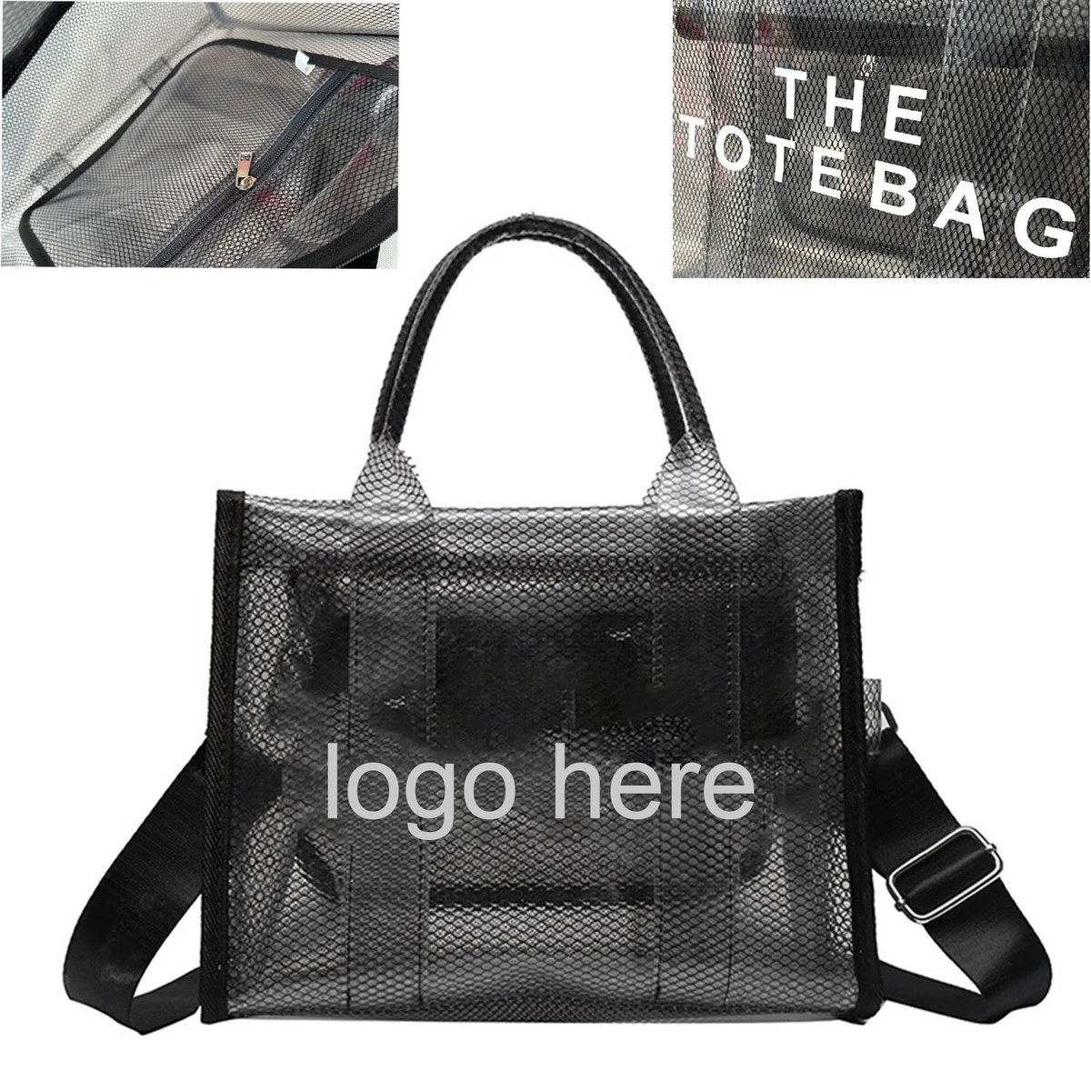 Clear Tote Bag Crossbody 1