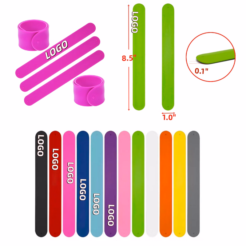 Silicone Clap Bracelet Hand Decoration Promo Gift Snap Band