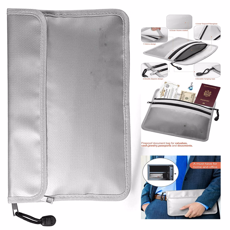 Fire Proof File Bag With Zipper
