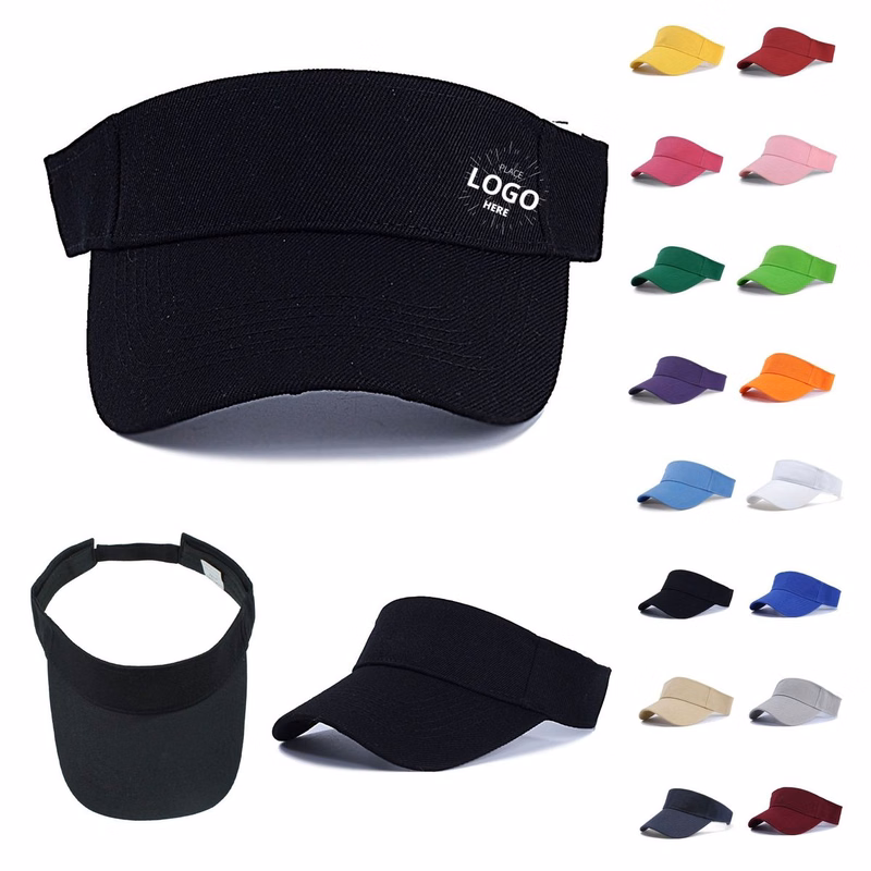 Adjustable Sports Visor Hat w/ Wide Brim for Sun Protection