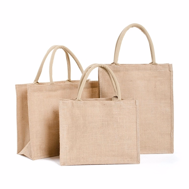 Natural Jute Bag w/ Rope Handles