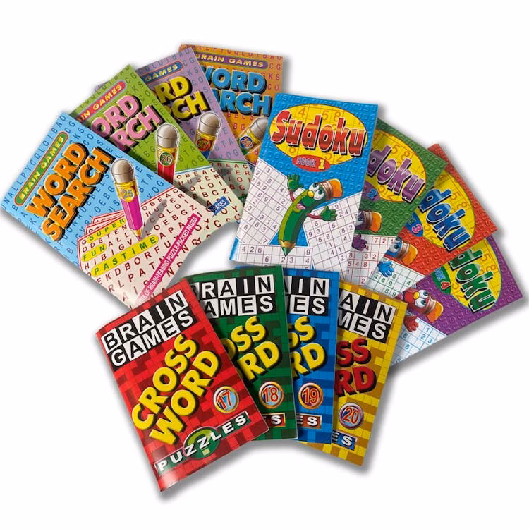 Word Search Crossword & Sudoku Books - Assorted