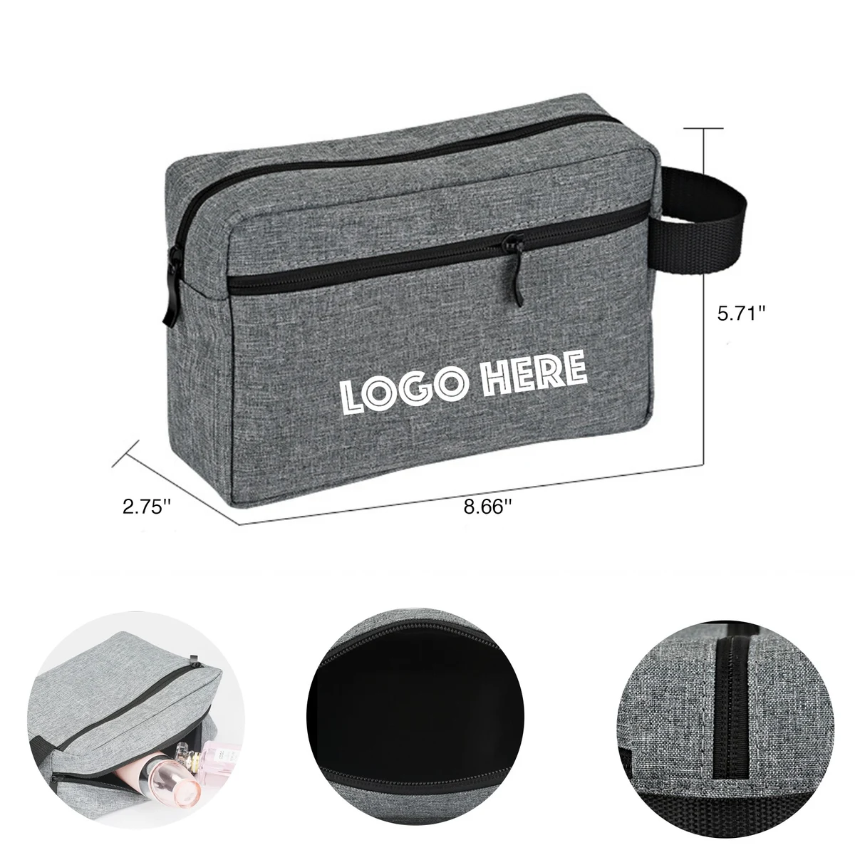 Zippered Cosmetic Toiletry Bag 1