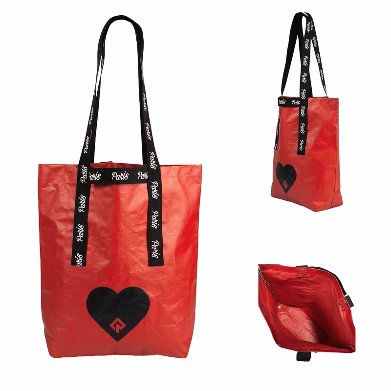 Red Heart Charm Tote Bag