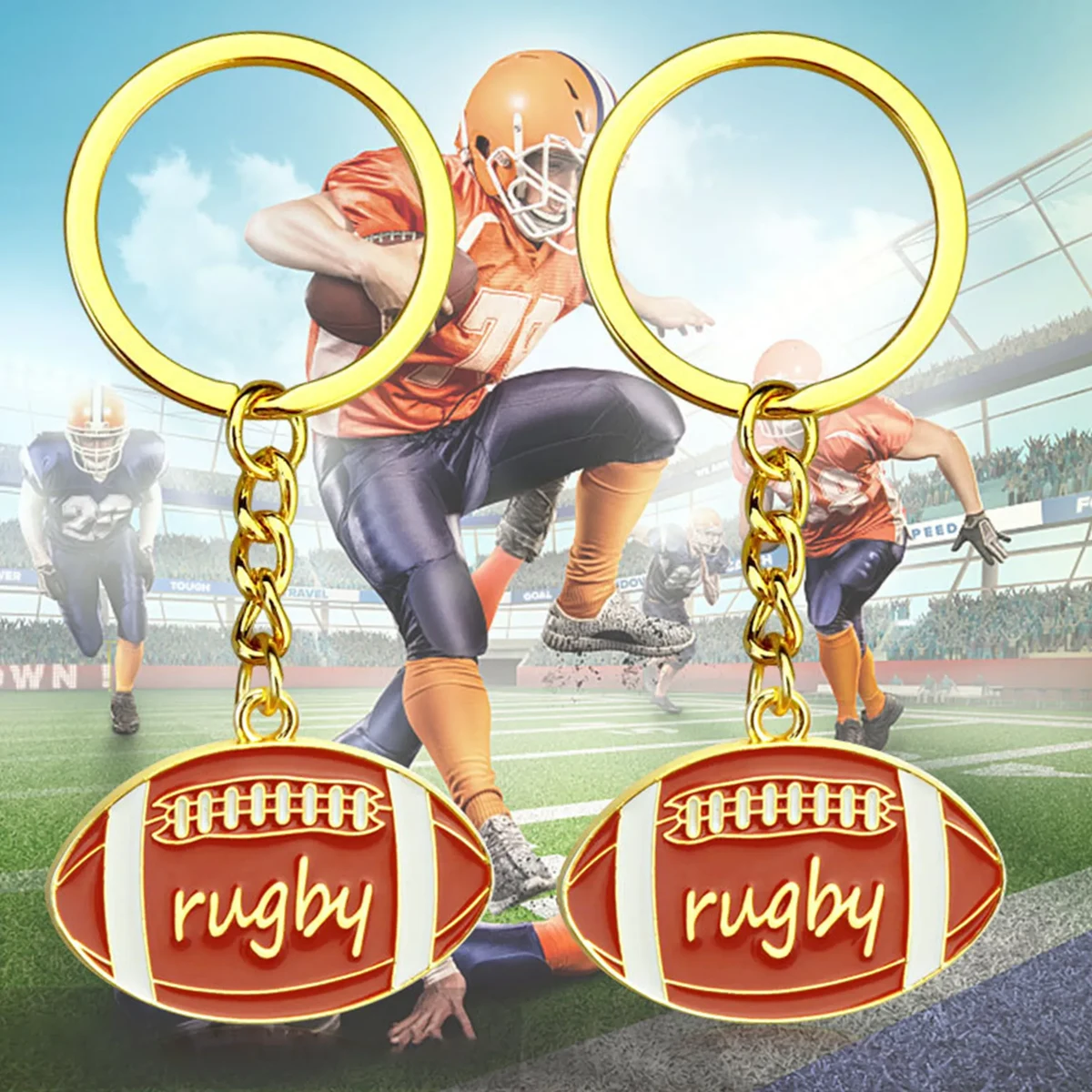Rugby Keychain LOGO Printed for Promotions in Memorial Event 1