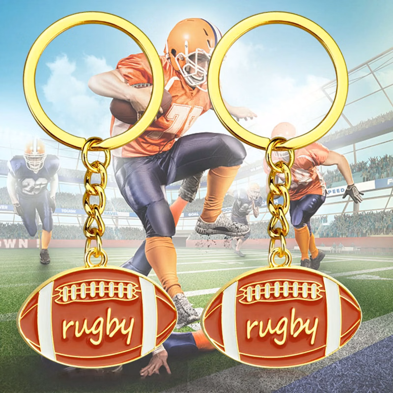 Rugby Keychain LOGO Printed for Promotions in Memorial Event