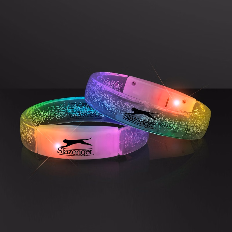 Color Change Bangle Bracelet, Light Bubbles